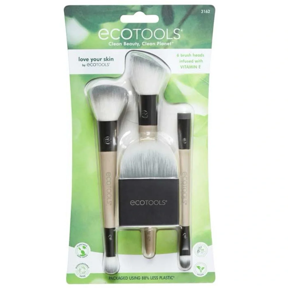 EcoTools “Love Your Skin” Makeup Brush Set 4-Piece Kit NWT